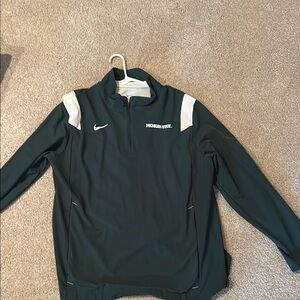 Nike Green and White Michigan State Pullover